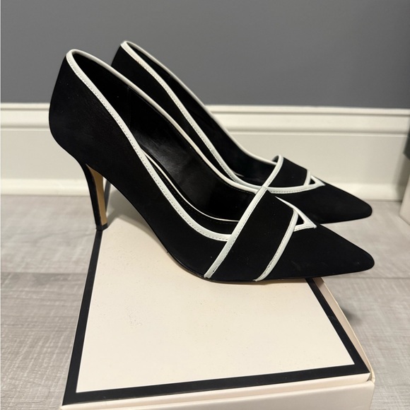 White House Black Market Black and White Heels - Picture 2 of 6